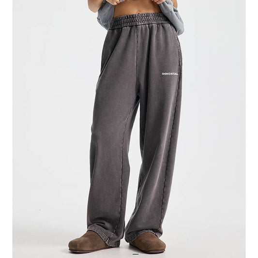 No Cuff Acid-Washed Men's Joggers