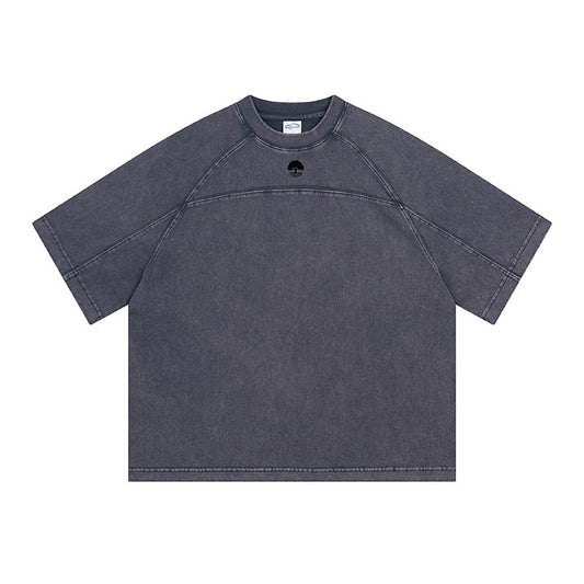 Men's Paneled Acid-Washed T-shirt