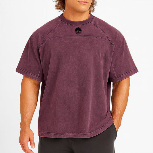 Men's Paneled Acid-Washed T-shirt