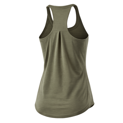 Pleated Back Racerback Tank