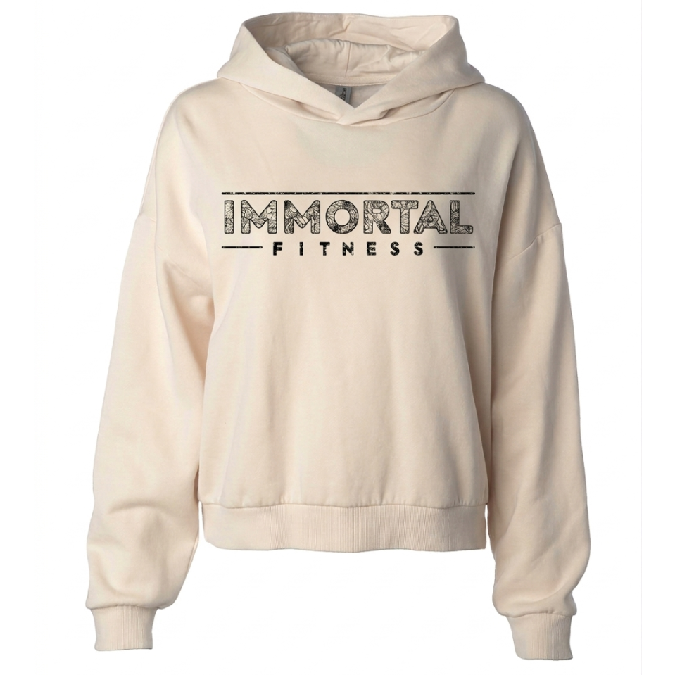 Floral IMMORTAL Cropped Hoodie