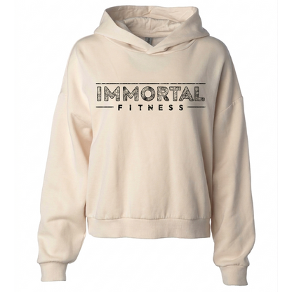 Floral IMMORTAL Cropped Hoodie