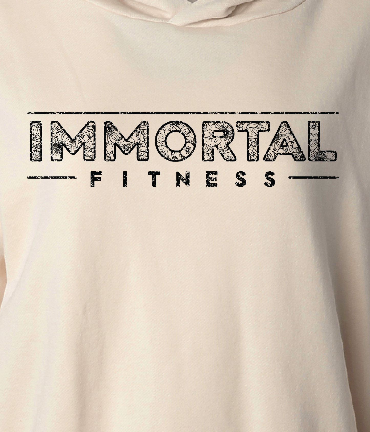Floral IMMORTAL Cropped Hoodie