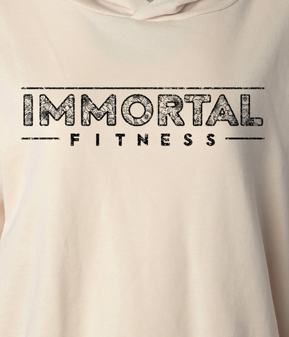 Floral IMMORTAL Cropped Hoodie
