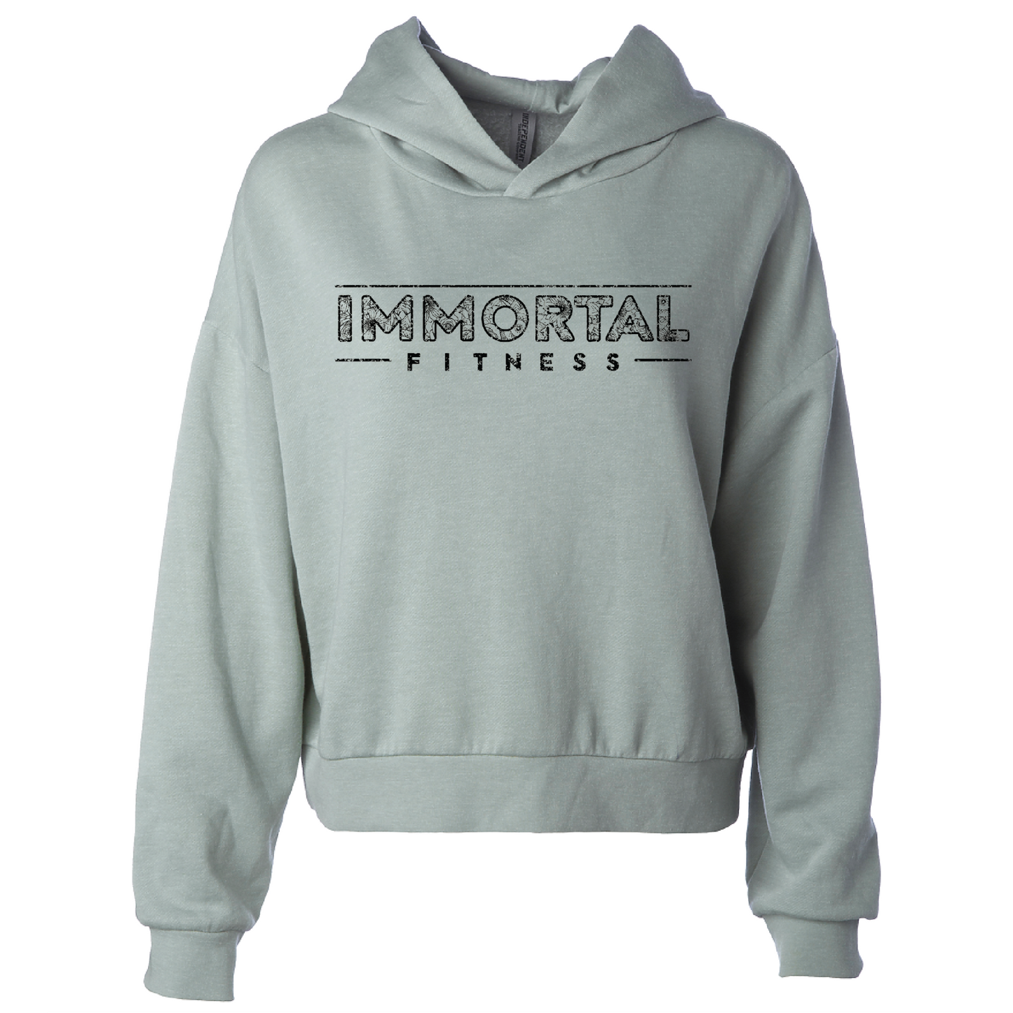 Floral IMMORTAL Cropped Hoodie