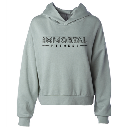 Floral IMMORTAL Cropped Hoodie