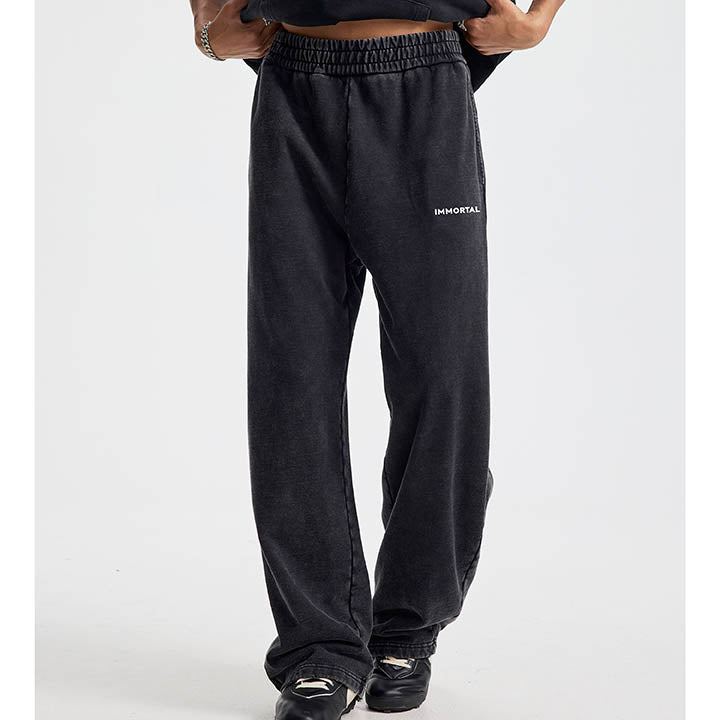 No Cuff Acid-Washed Men's Joggers