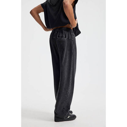 No Cuff Acid-Washed Men's Joggers