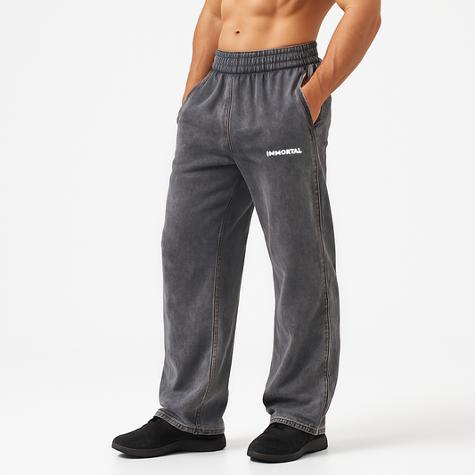 No Cuff Acid-Washed Men's Joggers